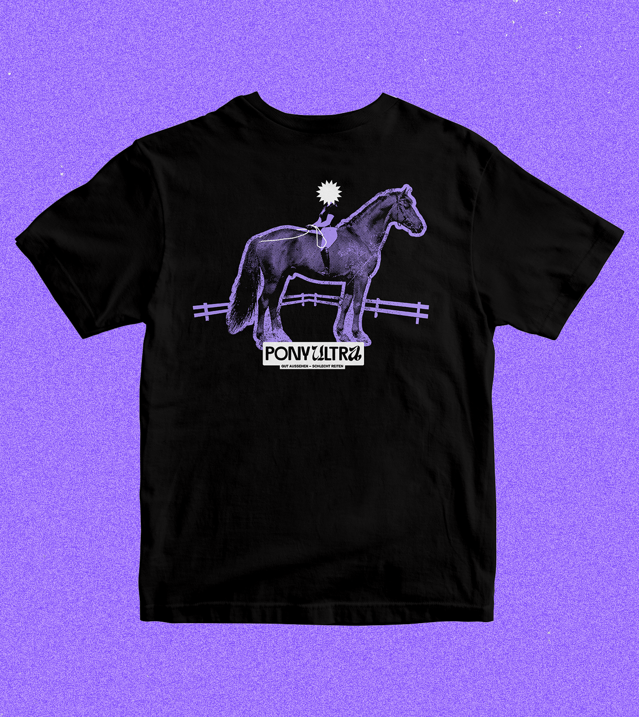 T-Shirt "Gut Aussehen – Schlecht Reiten" schwarz