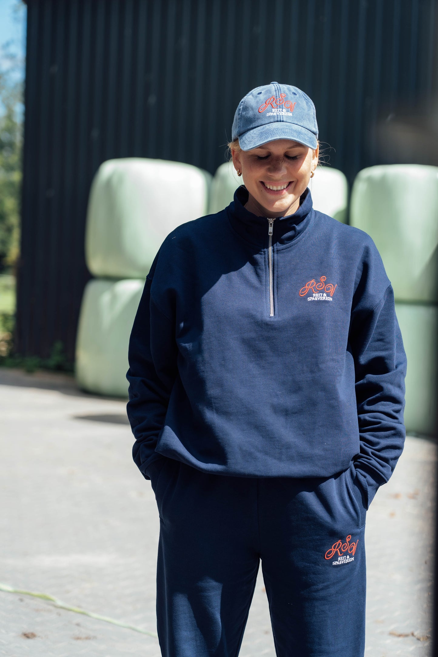 Halfzip "Reit- und Spaßverein" Navy