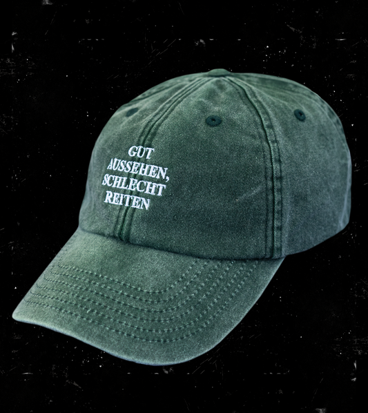 Cap "Gut Aussehen, Schlecht Reiten" Vintage Grün