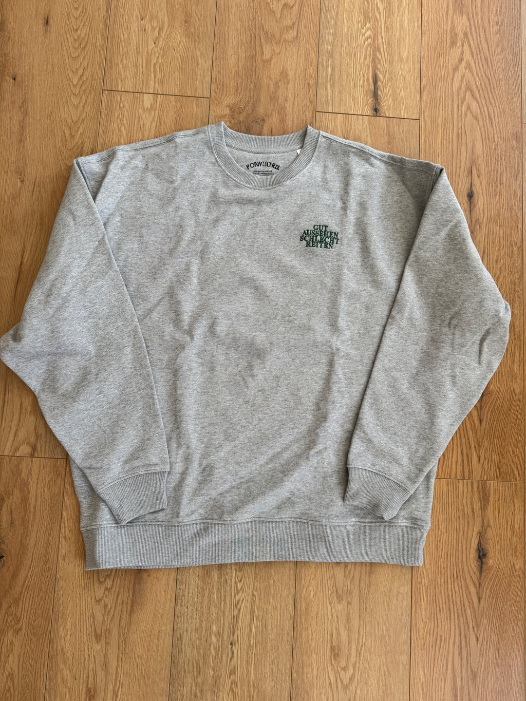 "Gut Aussehen Schlecht Reiten" Sweater Grau SAMPLE
