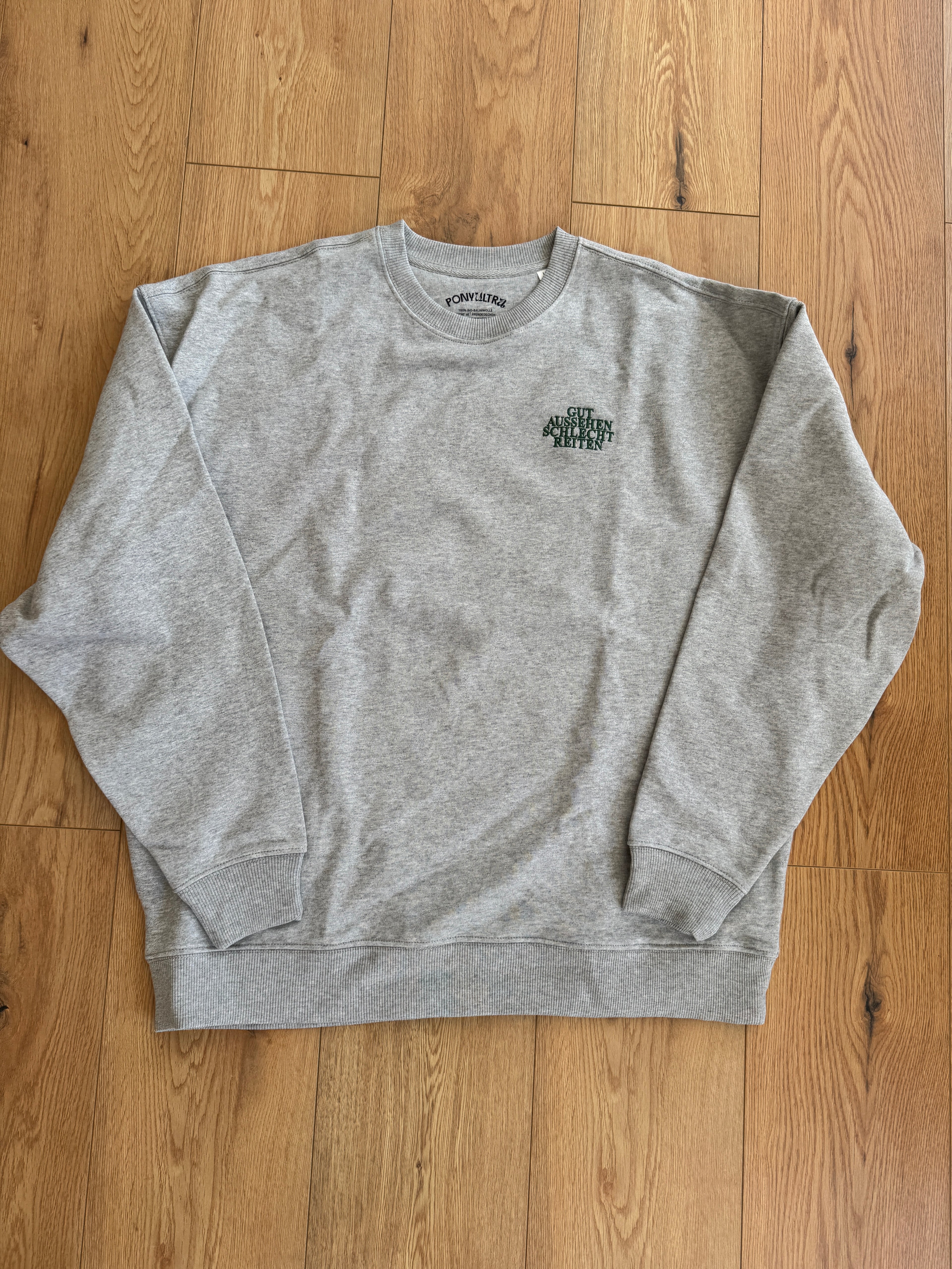 "Gut Aussehen Schlecht Reiten" Sweater Grau SAMPLE