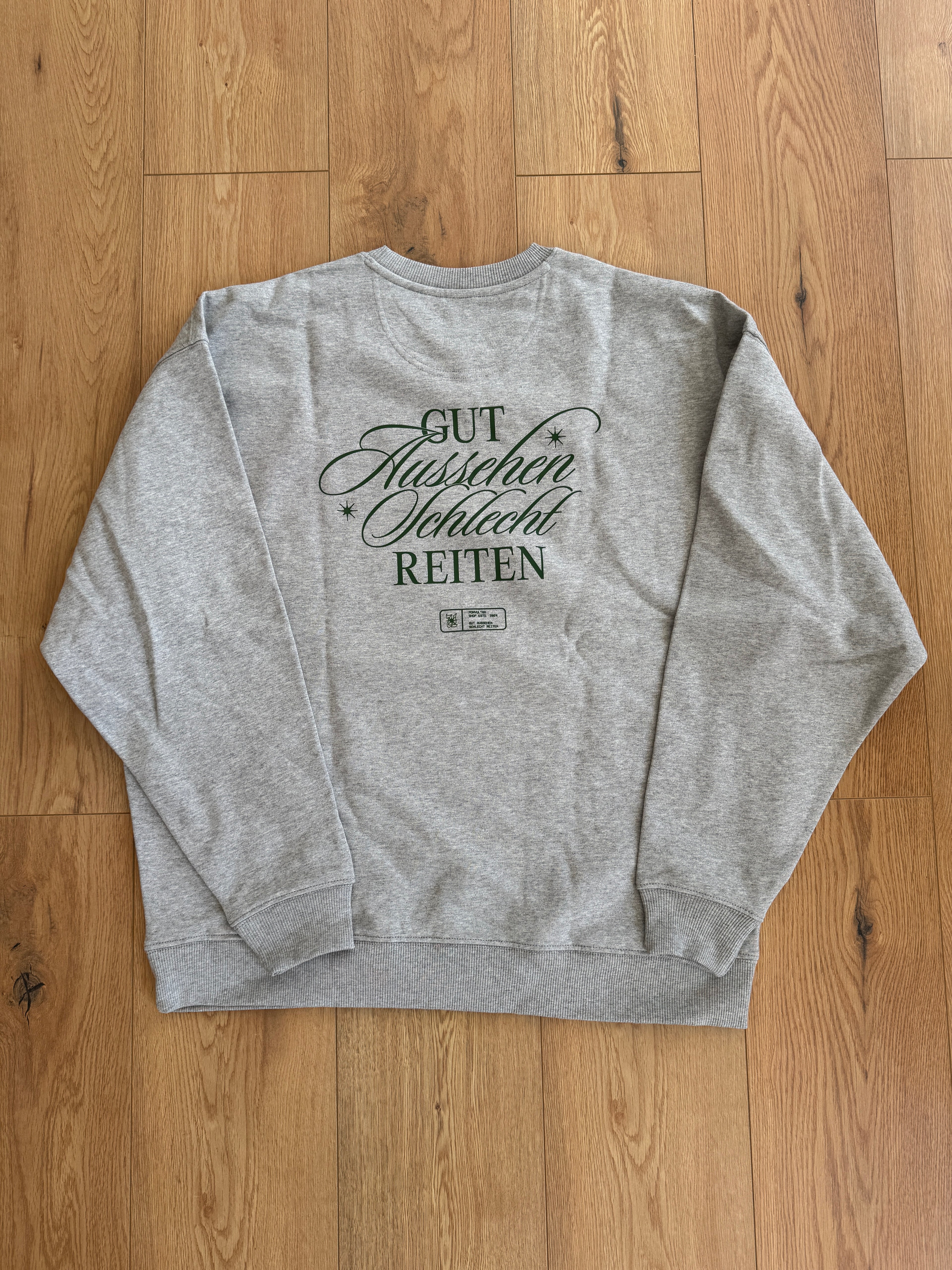 "Gut Aussehen Schlecht Reiten" Sweater Grau SAMPLE
