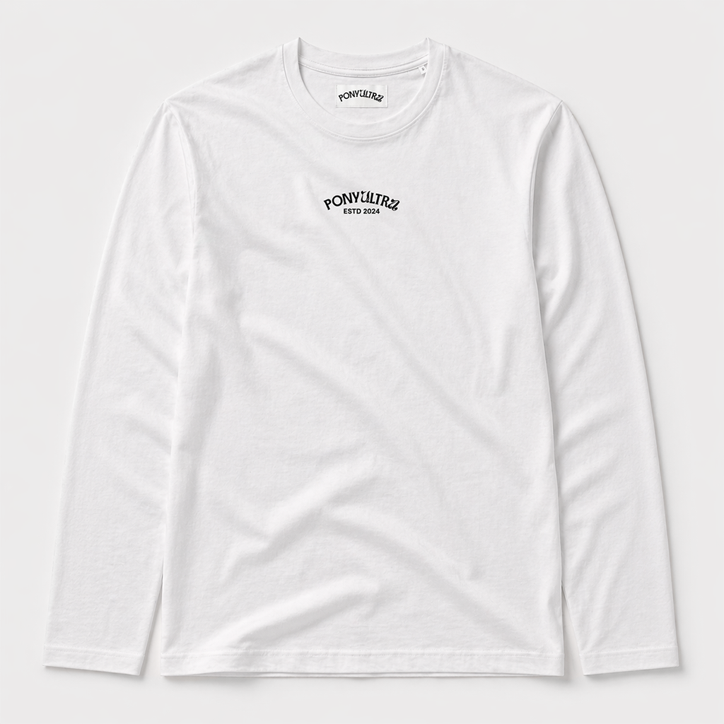 "Ponyultra EST2024" Longsleeve Weiß