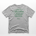 "Gut Aussehen Schlecht Reiten" T-Shirt Grau