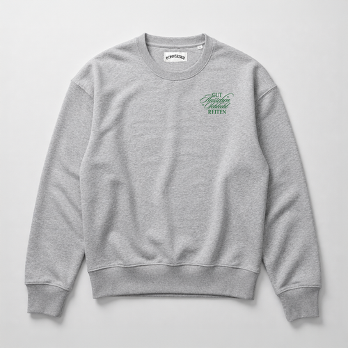 "Gut Aussehen Schlecht Reiten" Sweater Grau