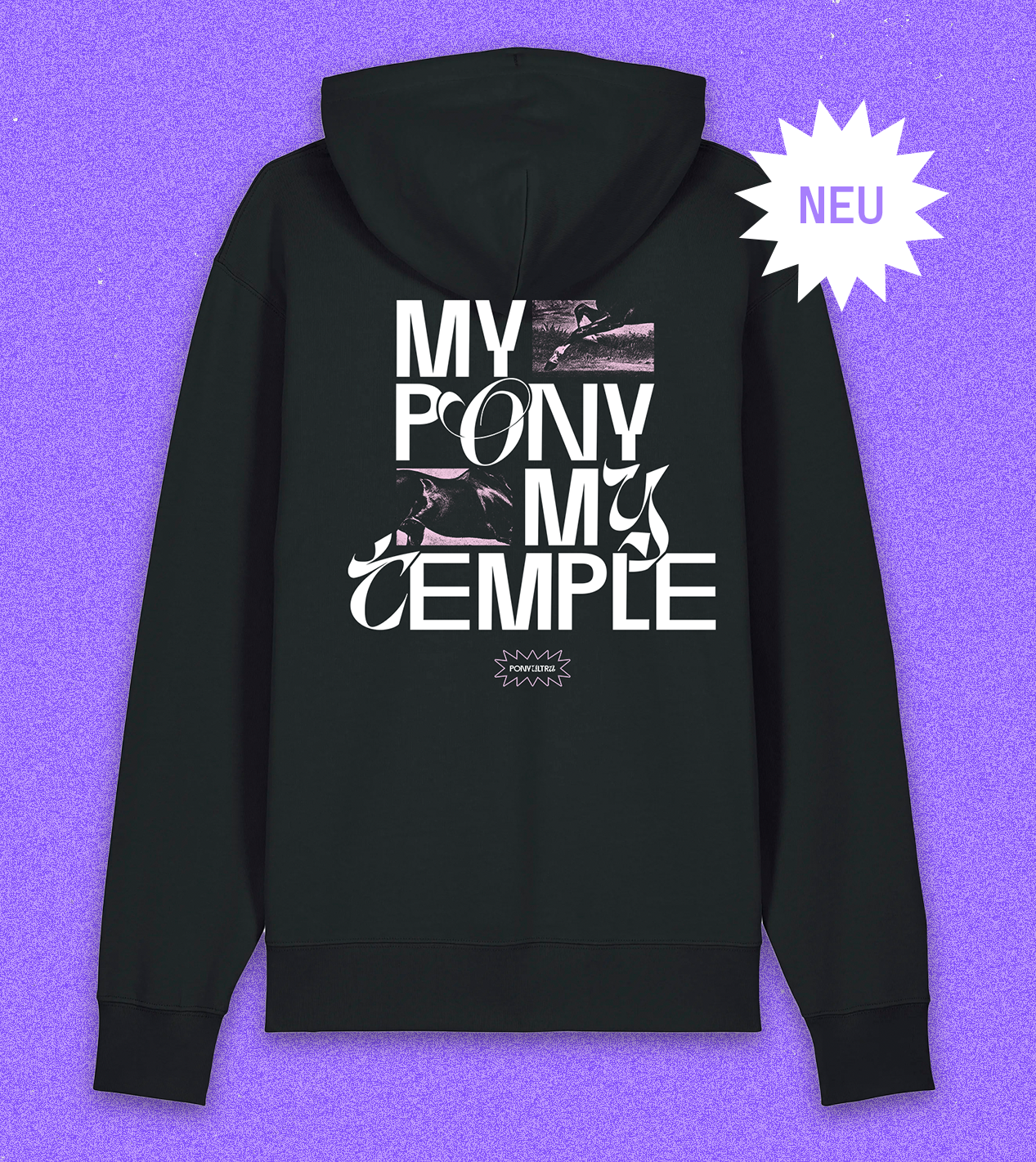 Hoodie "My Pony My Temple" schwarz