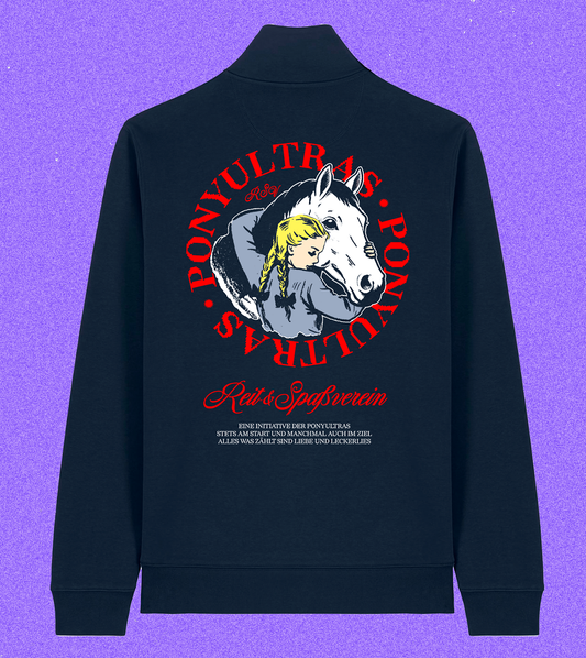 Halfzip "Reit- und Spaßverein" Navy