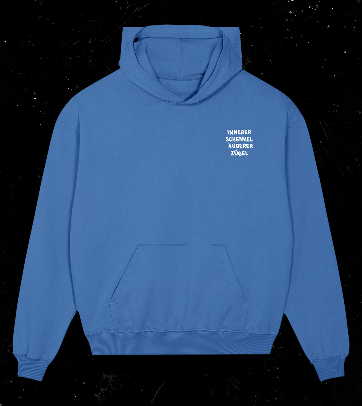 Hoodie "Innerer Schenkel" Kornblumenblau