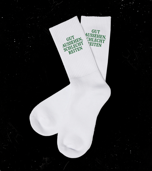 Socken "Gut Aussehen, Schlecht Reiten"