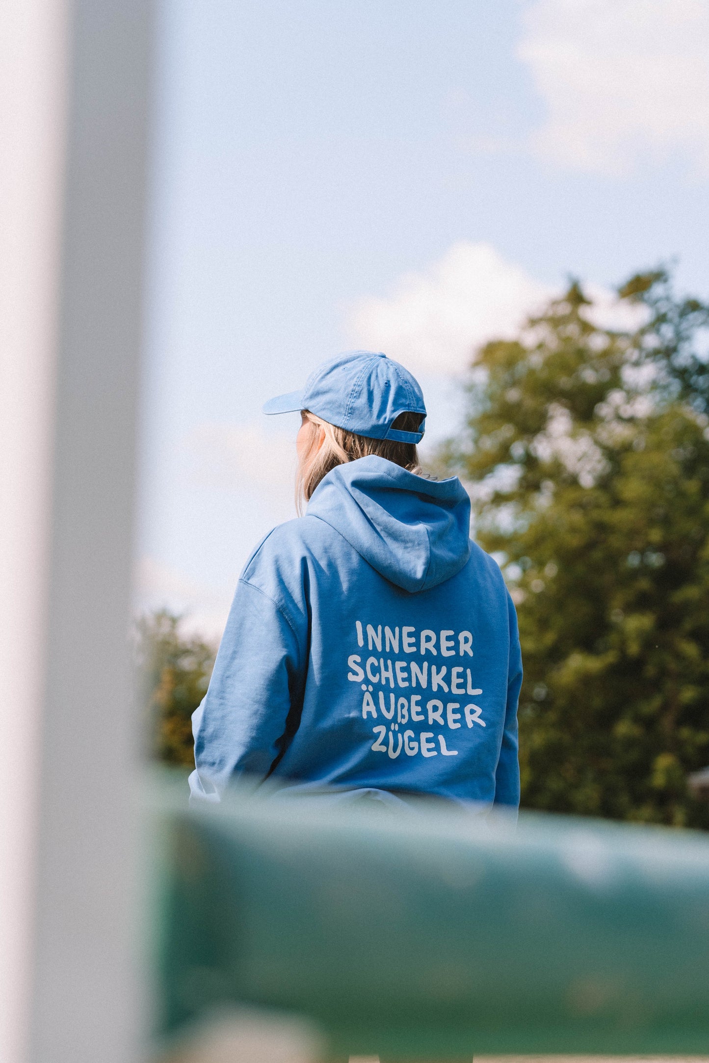 Hoodie "Innerer Schenkel" Kornblumenblau