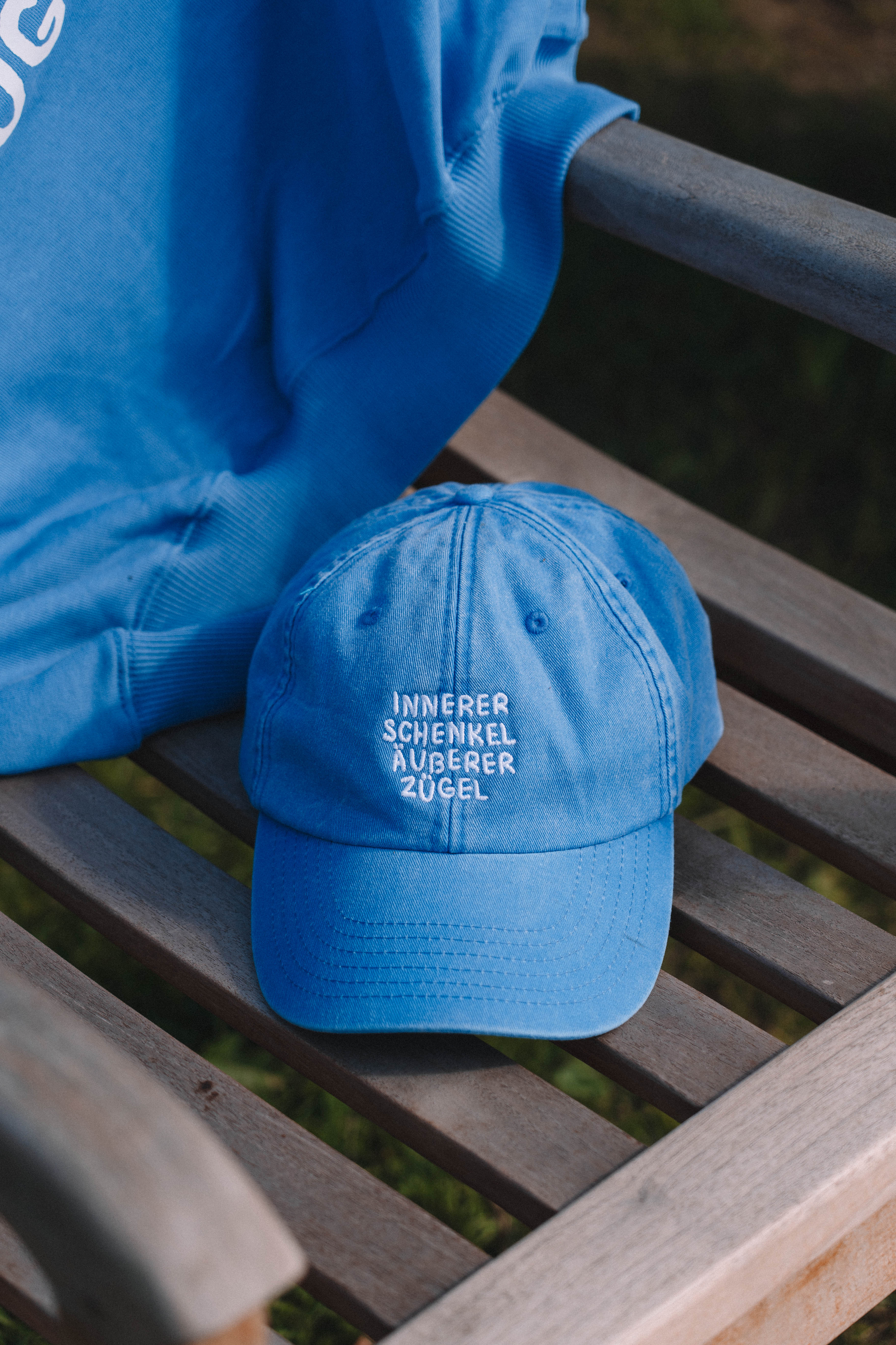 Cap "Innerer Schenkel" Vintage Kornblumenblau