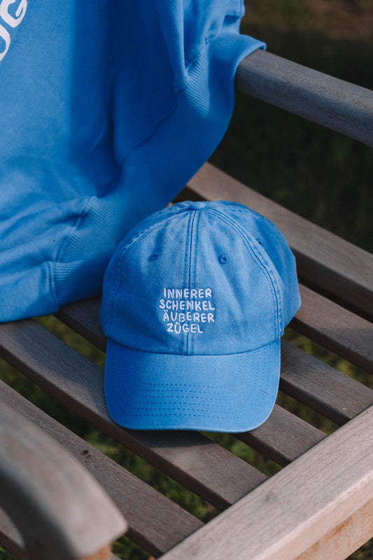 Cap "Innerer Schenkel" Vintage Kornblumenblau